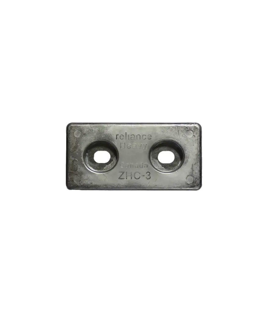Zinc electrolitico rectang. 8*4*3/4 (2 hueco) 70-ZHC5