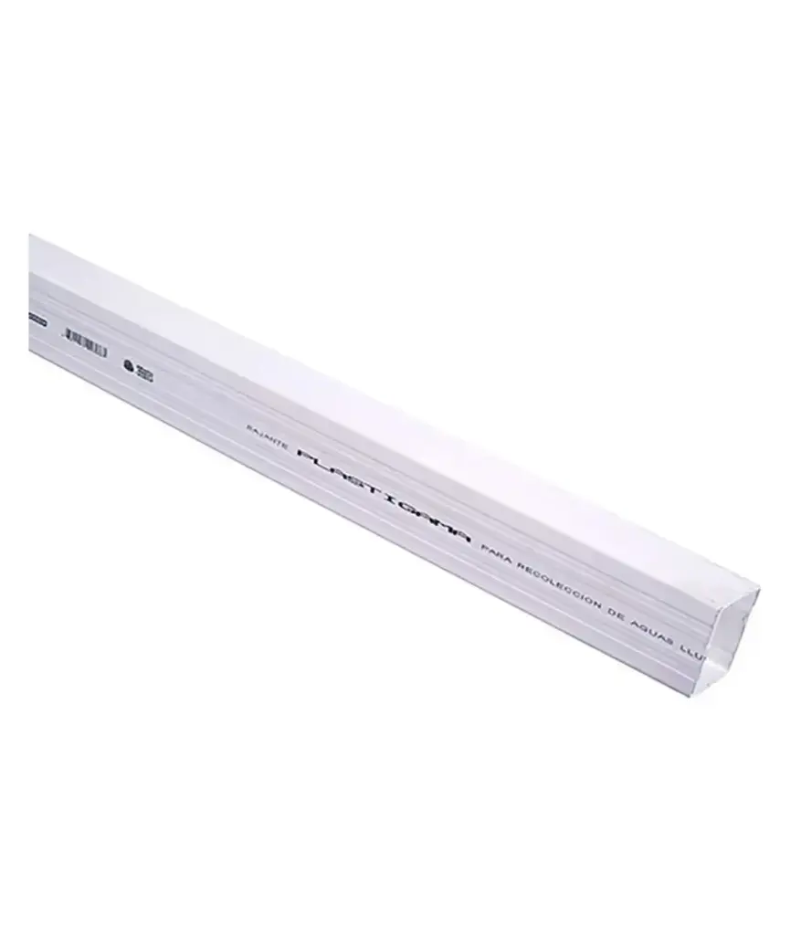 Canal Bajante Cuadrado 3mt PVC p/canal agua lluvia (unidad)