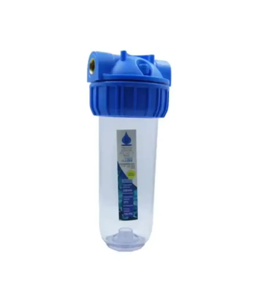 Filtro Carcasa transparente 10"L x 2 1/2"D/ S-1/2" rosca HYDROFIL