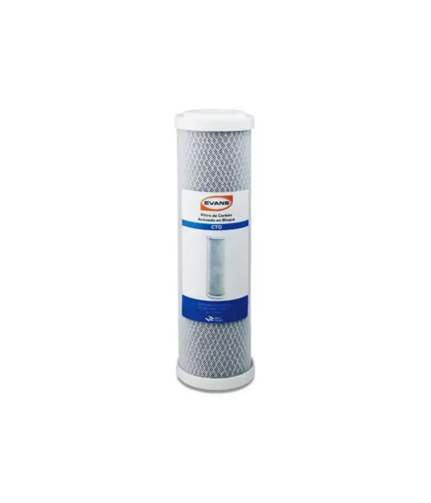 Filtro Elemento carbon activado p/filtro 10mcr 10"L x 2 1/2" D CTO EVANS