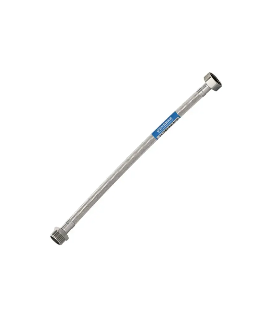 Manguera flexible H/H 1/2" * 1/2" * 50cm p/calefon ACERO INOX. GENEBRE