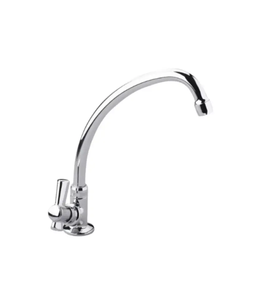 Valvula de cocina pico ganzo 1/2" RHIBAY p/mezon pomo paleta (RB-104)