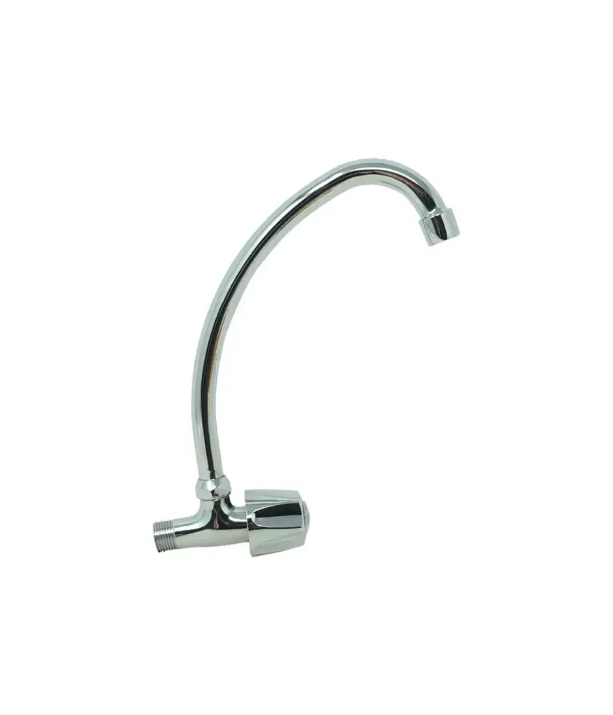Valvula de cocina pico ganzo 1/2" RHIBAY p/pared pomo (RB-210)