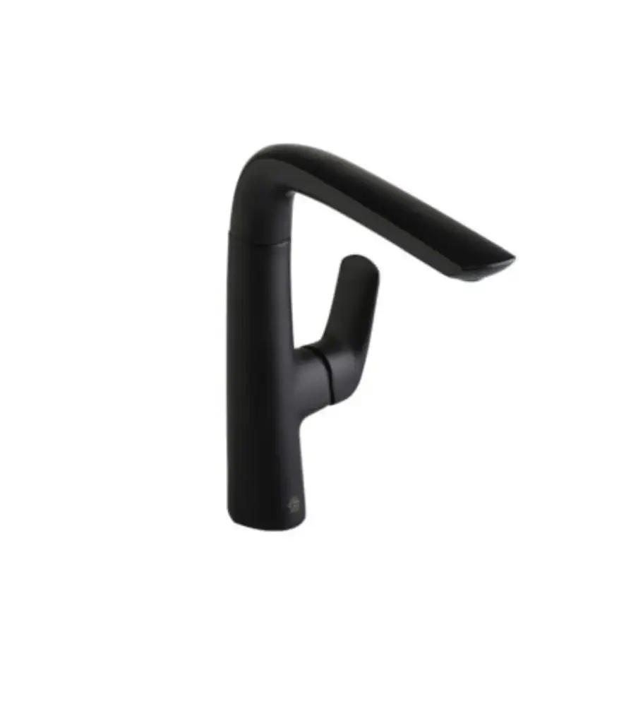 Valvula de cocina 1/2" Meson Monocomando Negra