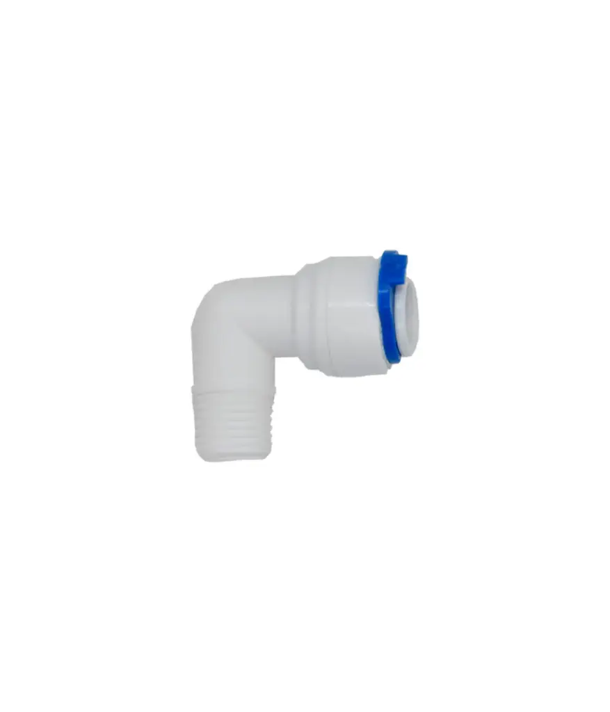 Repuesto Purif Agua UV Codo plast 1/4" x1/4" rosca macho HYDROFIL