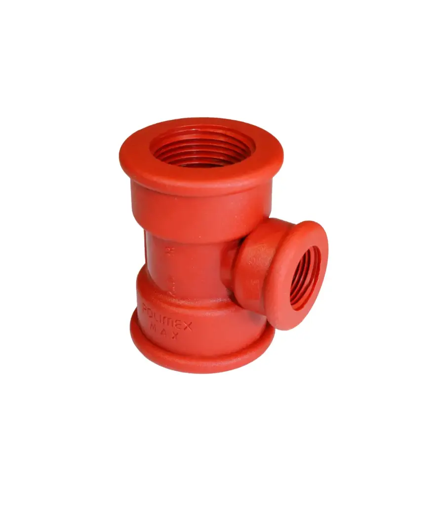 Tee reductora roscable PP 3/4" x 1/2"