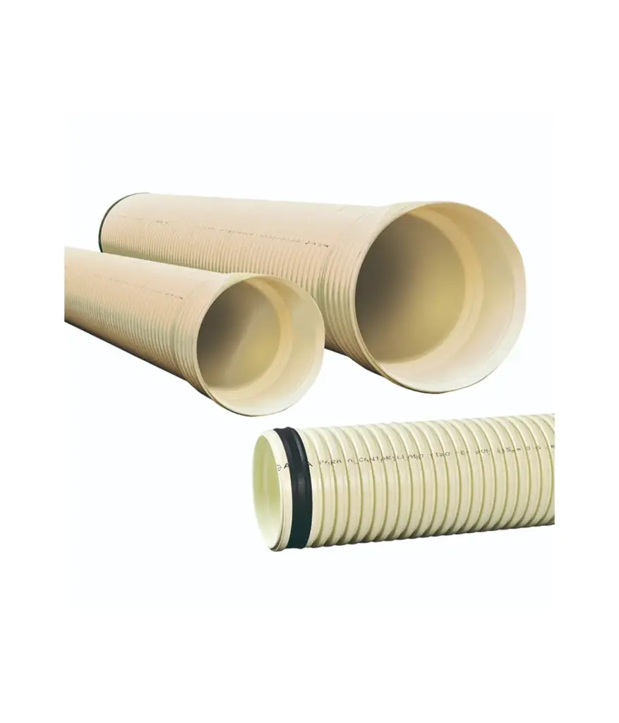 Tubo desague corrugado 125mm exter (110 inter) * 6mt S6 plastigama