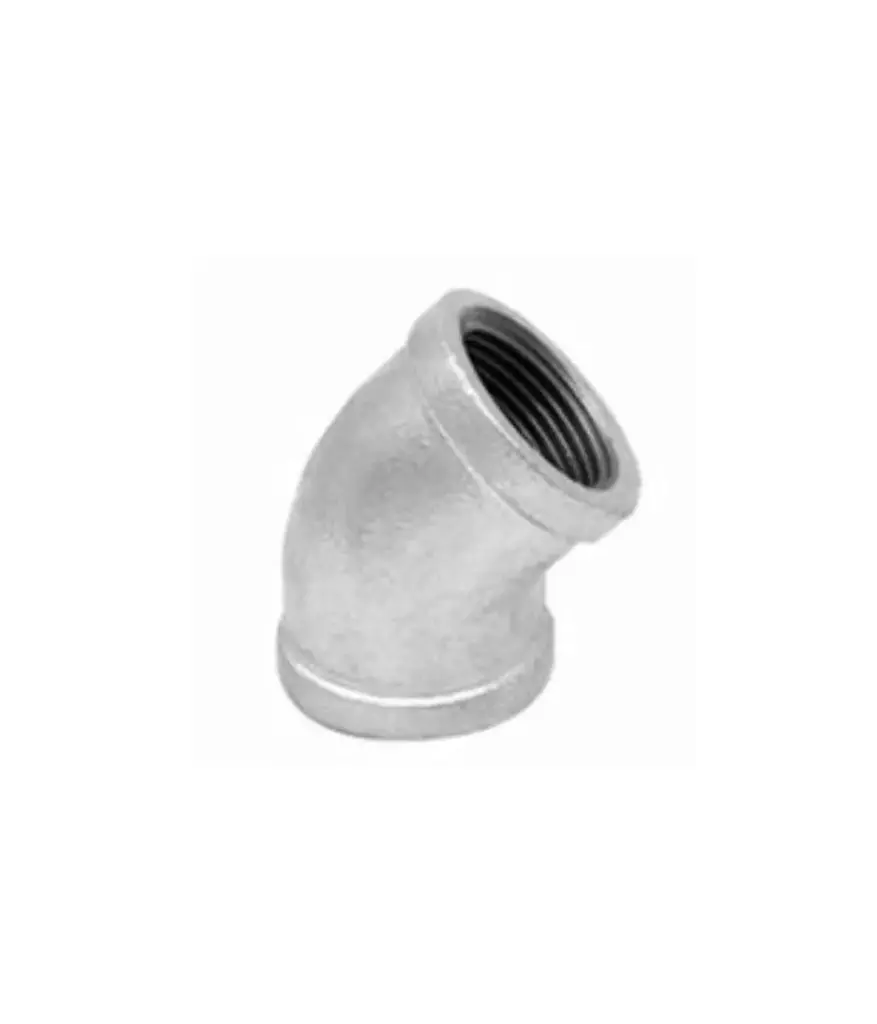 Codo galvanizado 4" * 45º