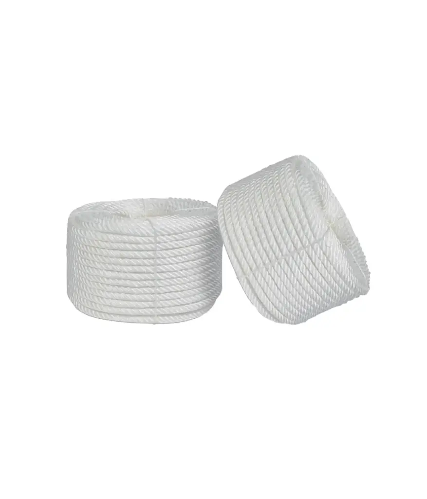 Cabo Calibre # 8mm Nylon Trenz 3 hebras Blanco