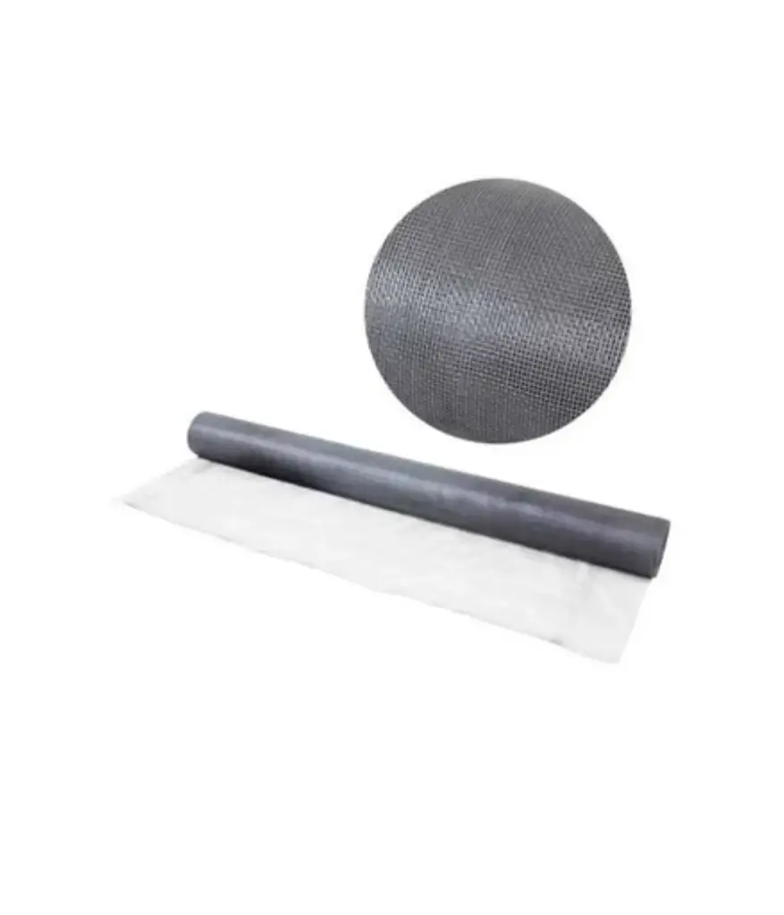 Malla plastica fibra vidrio 1 Antimosquito Plomo (rollo 30.5mts) METRO