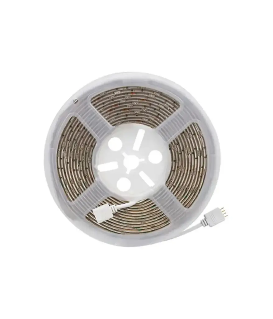 Cinta LED 5mt 12V Blanco RHINO c/transf AC100-240v (rollo 5mt)