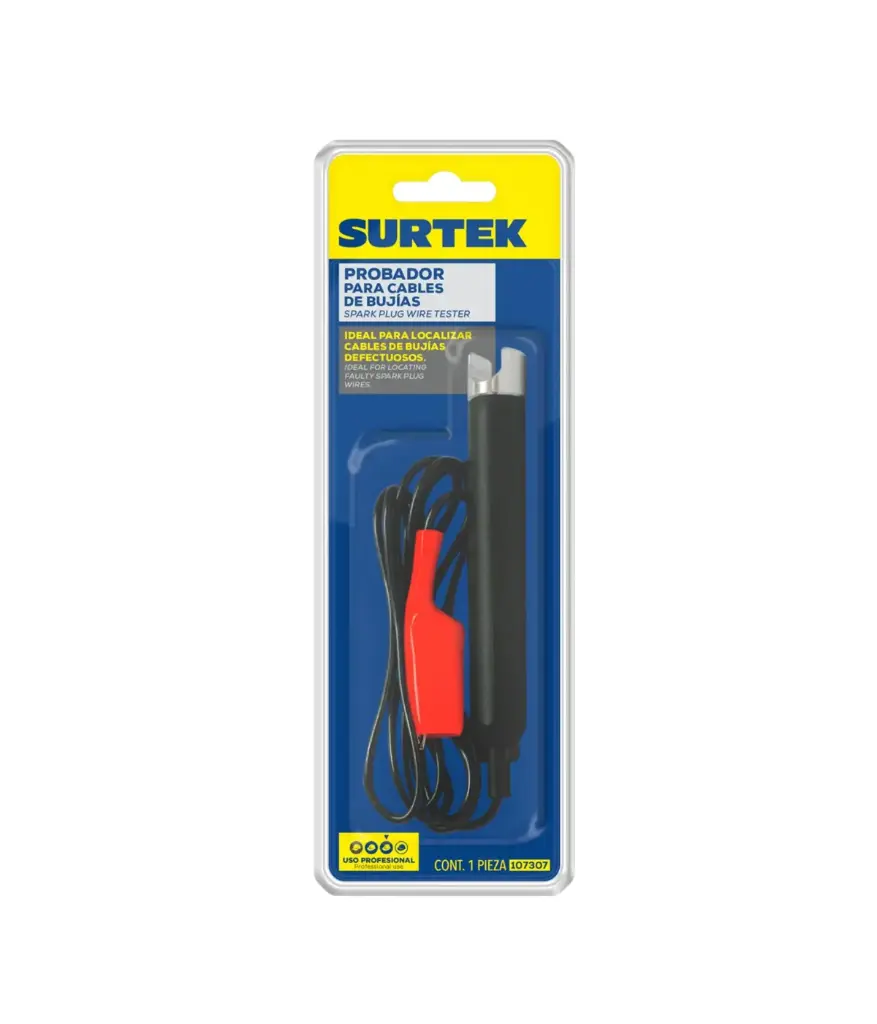 Comprobador /corriente SURTEK p/cable de bujia c/lagarto 107307