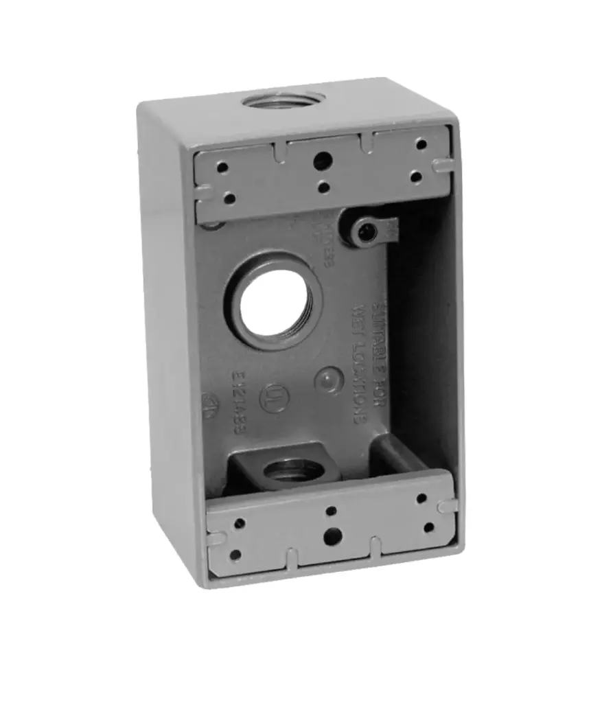 Caja rectangular p/interperie 1/2" (3salida) MAVIJU FSB50-3 metal