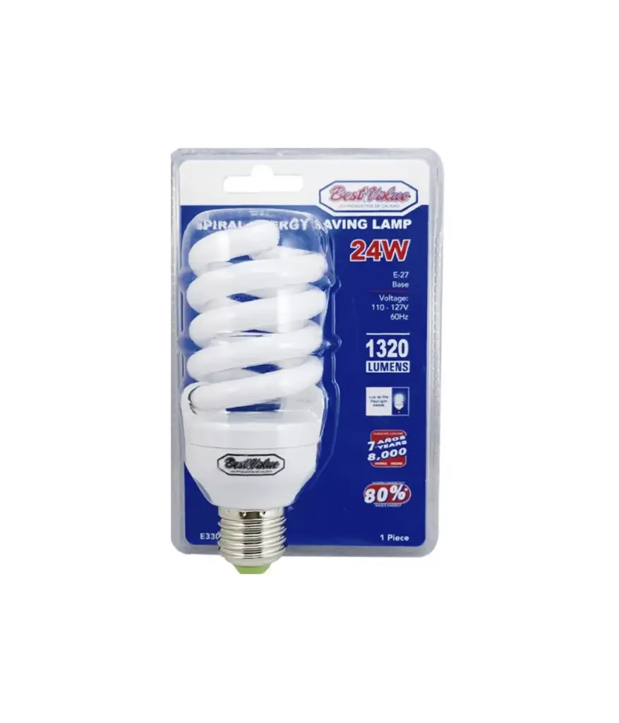 Foco ahorrador 24w - ESPIRAL VIOLETA BEST VALUES