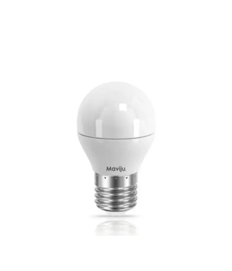 Foco LED Miniglobo 5W E27 120V G45 MAVIJU luz blanca 6500K
