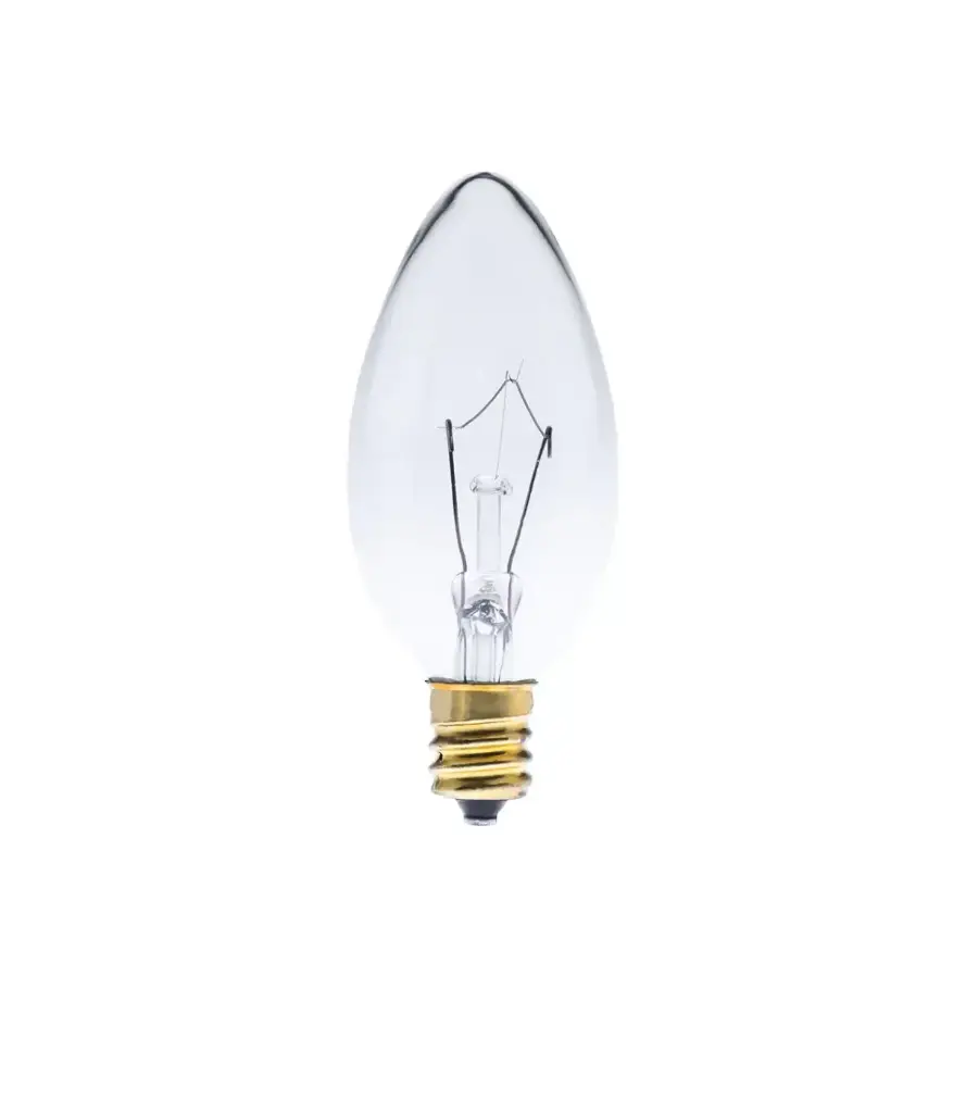 Foco vela 15W E-12 110V Transparente PROW BULB