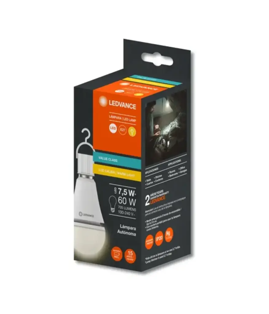 Foco Led Recargable 7.5w 110/220v Luz Calida 705 Lumines Osram/lLedvance