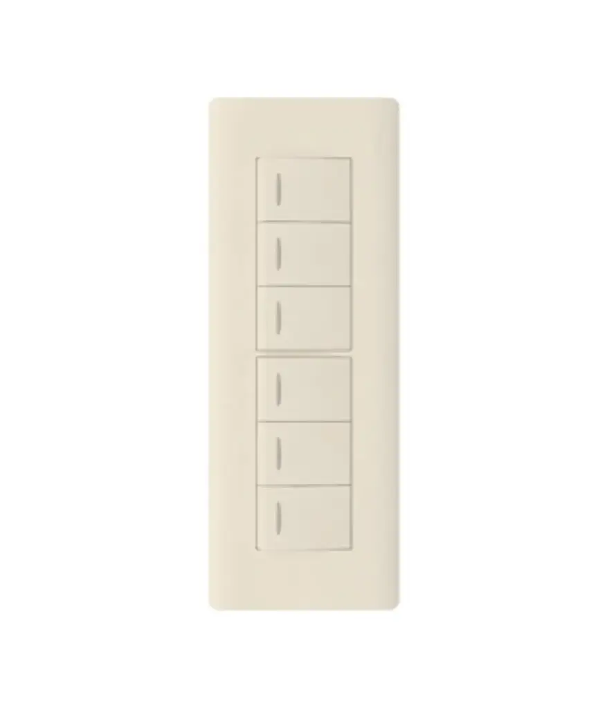 Interruptor sextuple Polifuncional p/empotrar MAVIJU Marfil 10A 125/250V