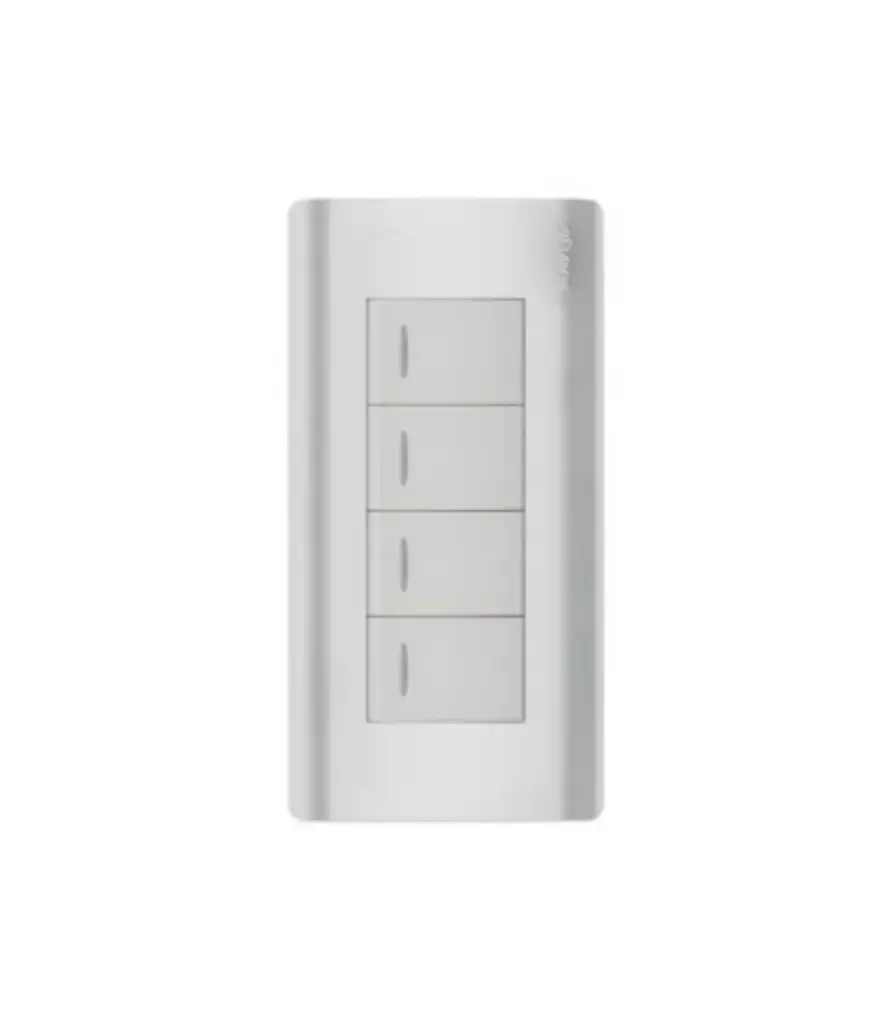 Interruptor sextuple Polifuncional p/empotrar MAVIJU Plateado 10A 125/250V