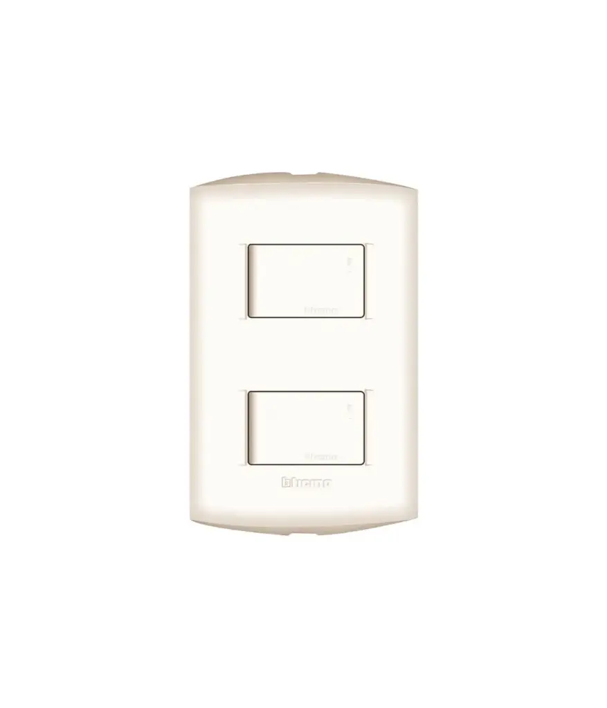 Interruptor Tres vias DOBLE p/empotrar Ticino AE2201EM