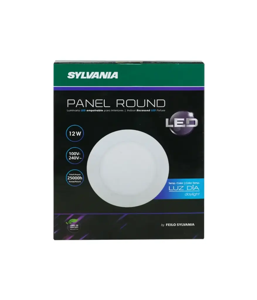 Luz LED p/techo 12W 17CM 110V redonda Satin p/empotrar