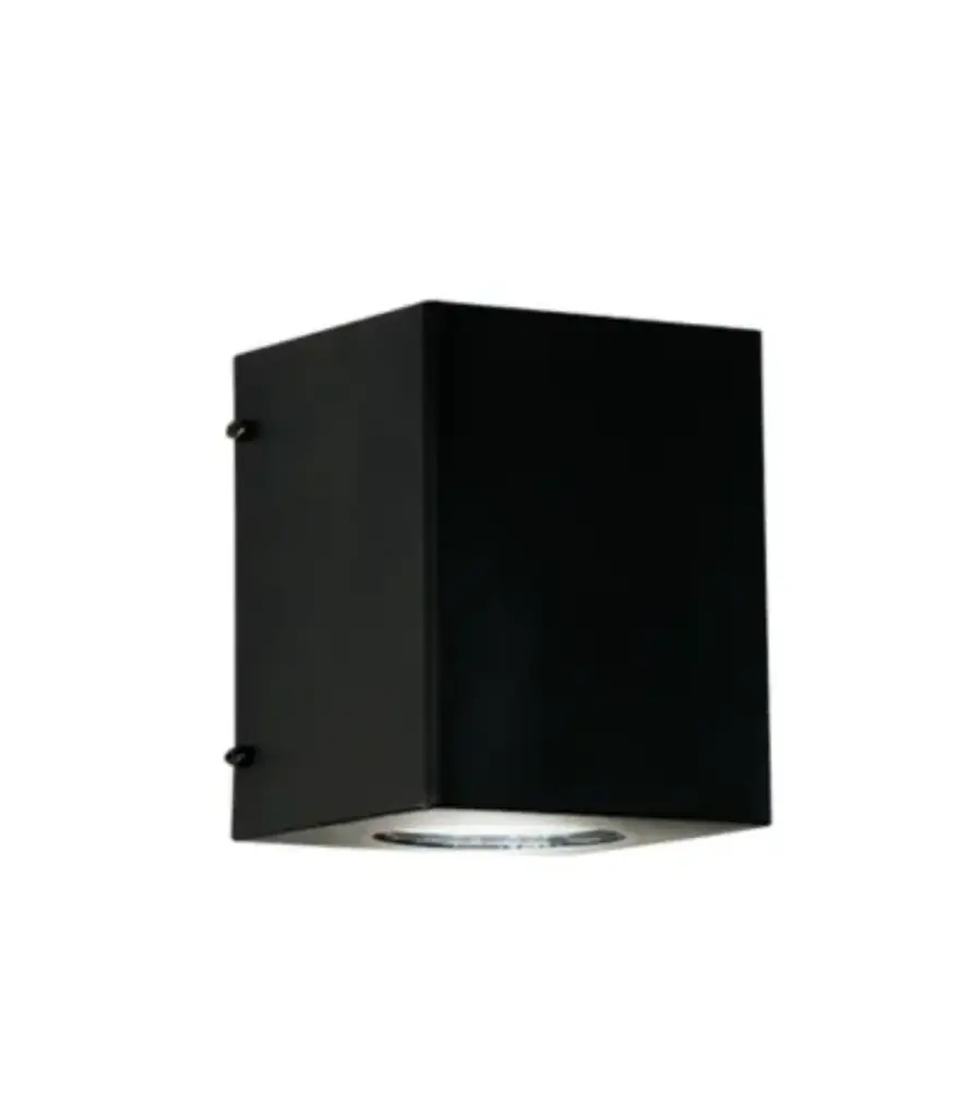 Luminaria Aplique 2L GU10 IP54 Bidireccional Negro Cubo MAVIJU p/pared s/foco