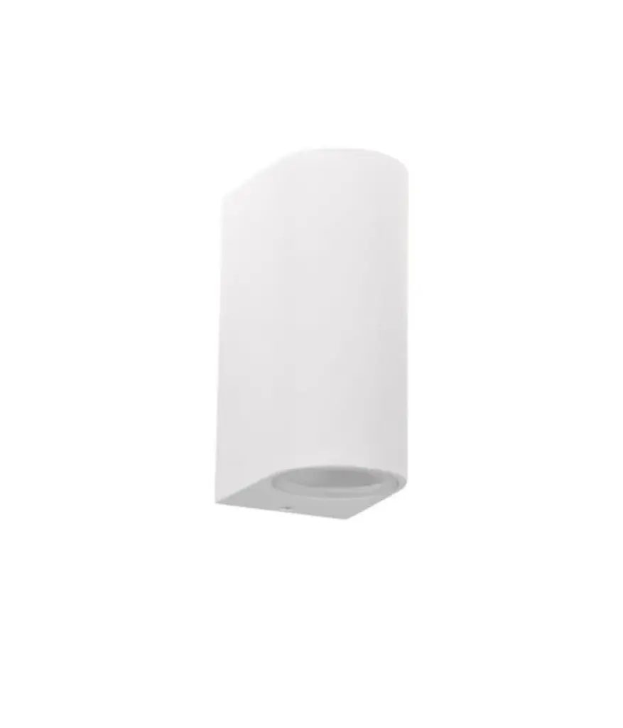 Luminaria Aplique LED 2x3w 100-240v IP65 Bidireccional Negro Liscio Blanco MAVIJU p/pared luz calida
