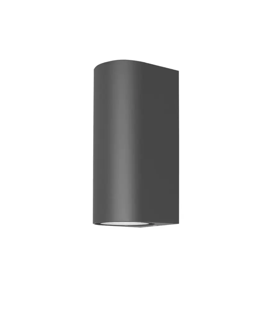 Luminaria Apliq. LED 2x3w 100-240v IP65 Bidireccional Negro Liscio Grafito MAVIJU p/pared luz calida