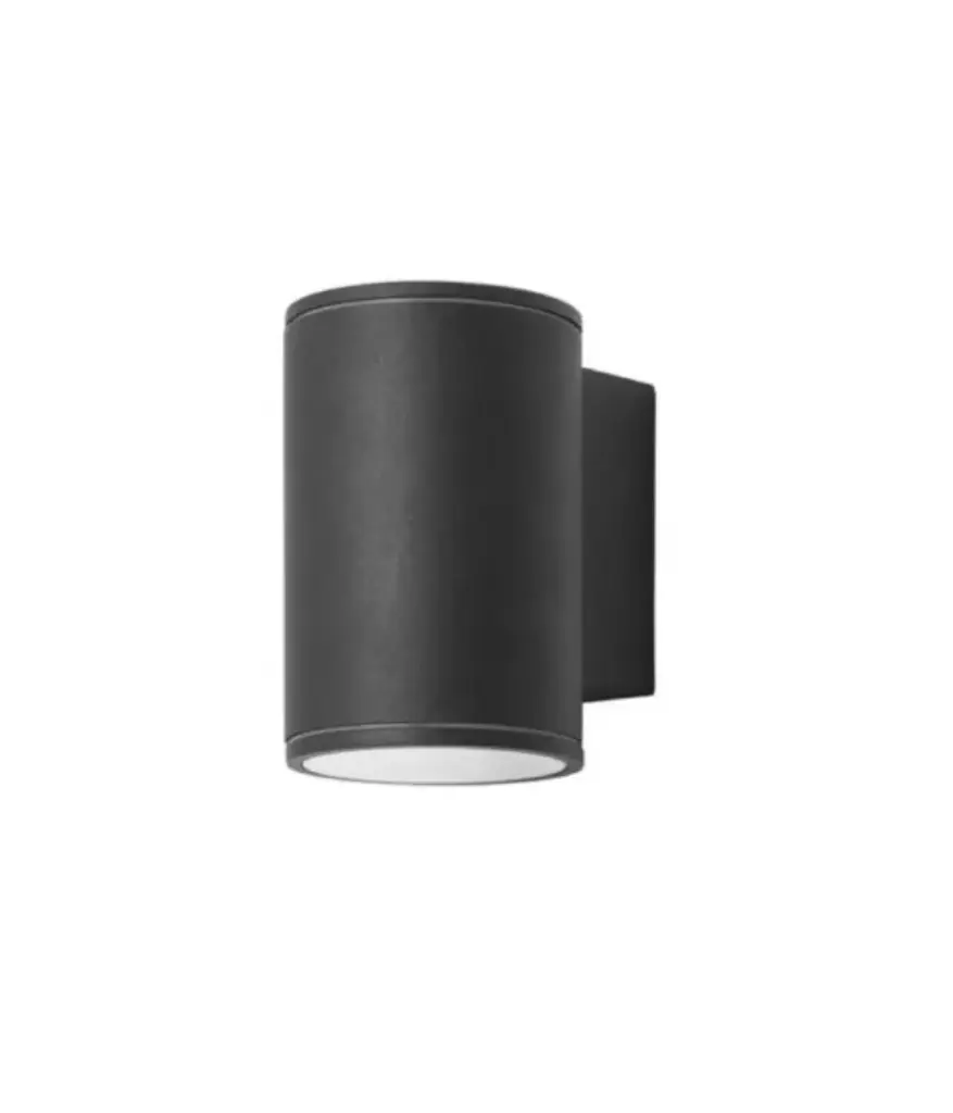 Luminaria Aplique LED 6w 100-240v IP65 Unidireccional Negro Roli MAVIJU p/pared luz calida