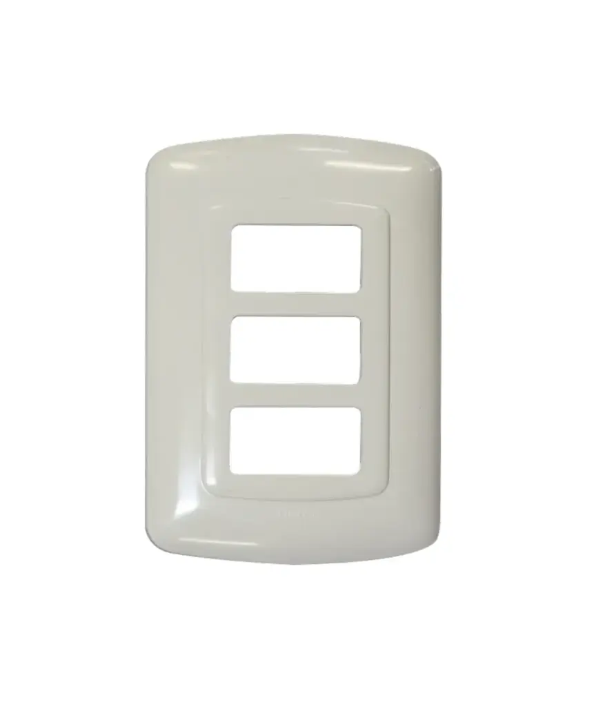 Placa plastica 3 servicio (4*2) blanco talari 10901E
