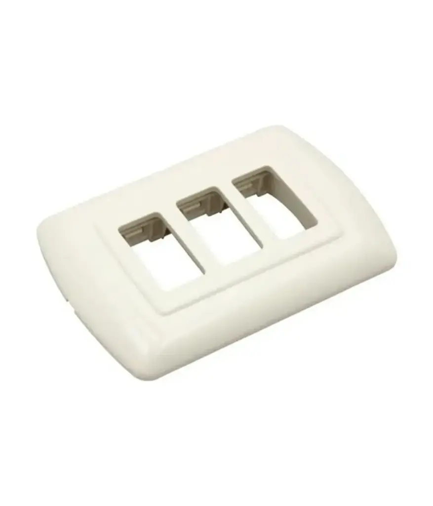 Placa plastica 3 servicio (4*2) marfil talari 10903E
