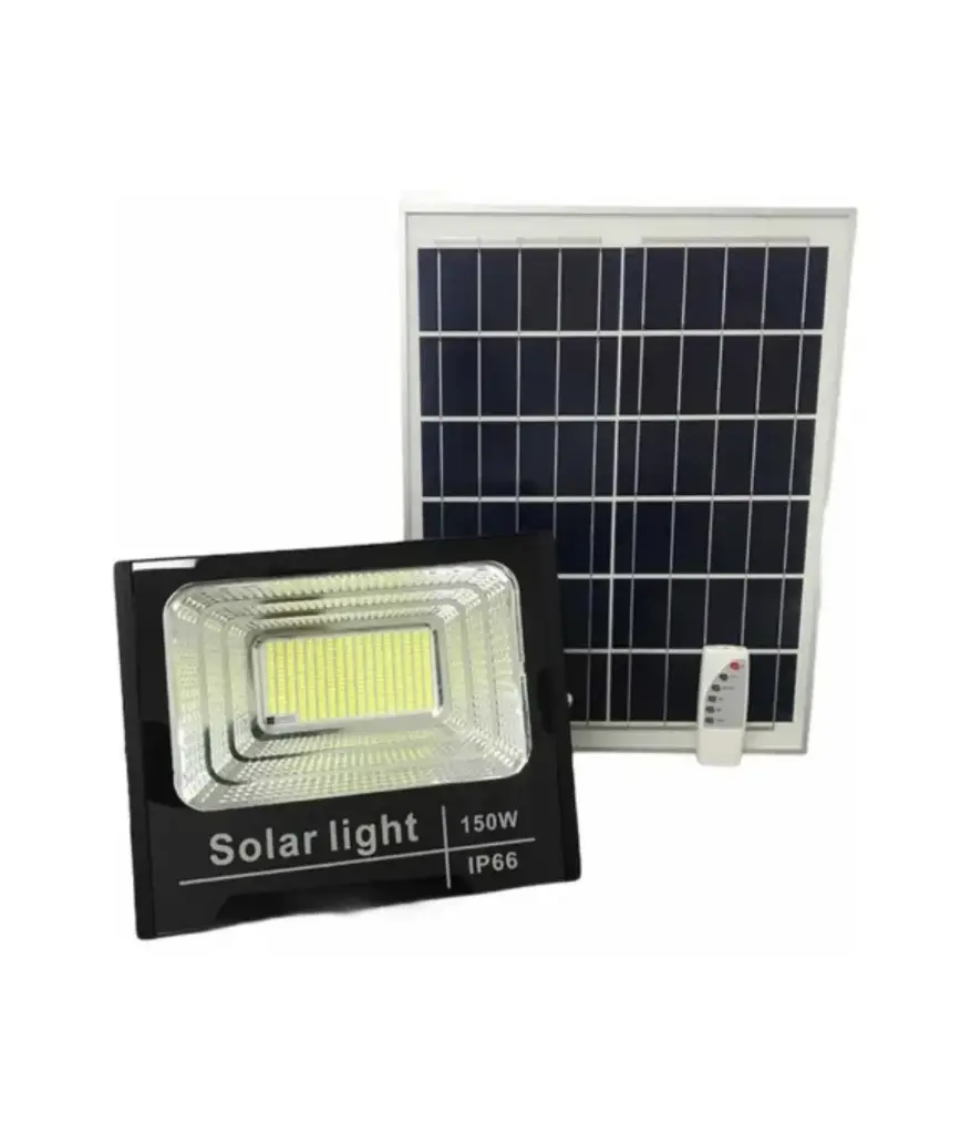 Reflector LED Solar 200w IP65 c/panel 2pzs 6500k AMERICANLITE (1610LM)