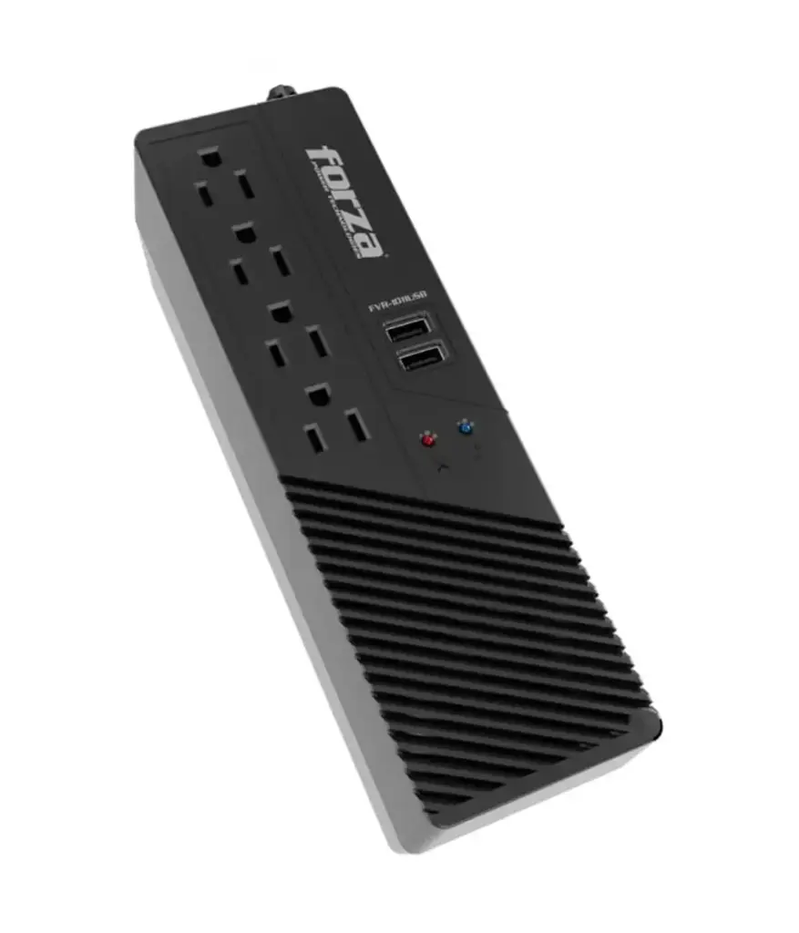Regulador de voltaje 1200VA 600W C/USB FRZ 4 servicios