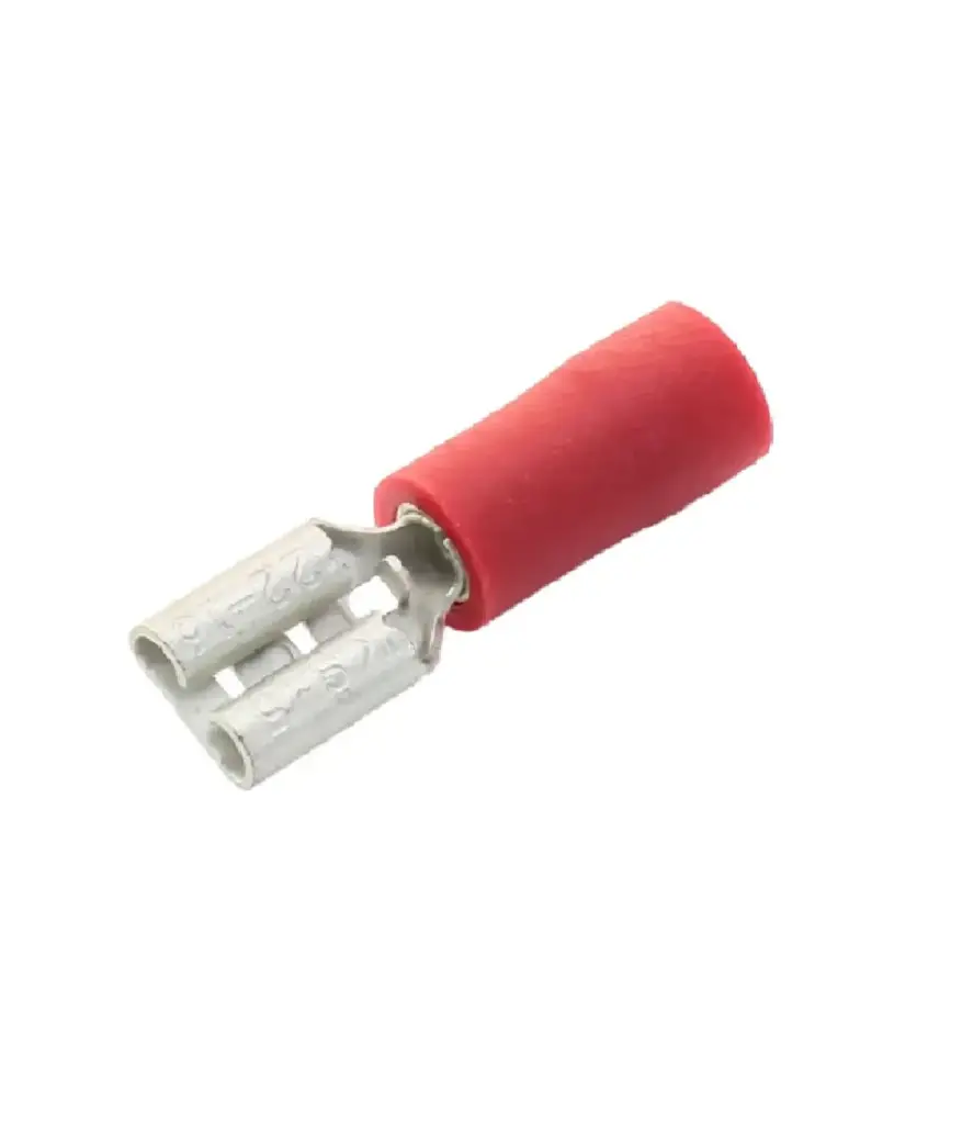 Terminal bandera hembra riel rojo 22-18  (1/4) grande