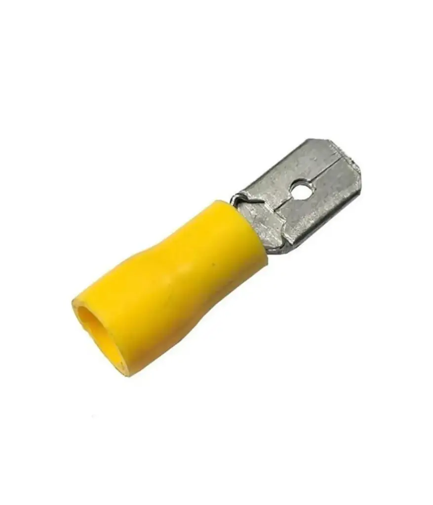 Terminal bayoneta amarillo Macho