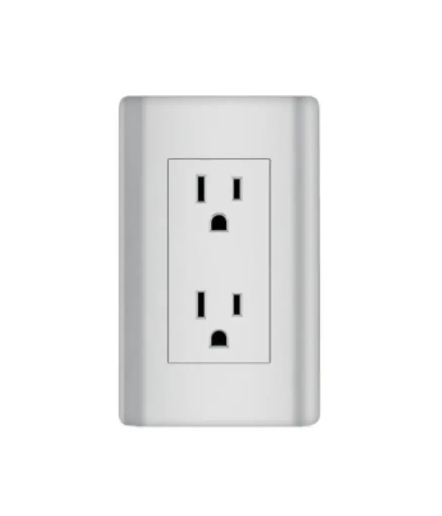 Tomacorriente doble pola/empotrar MAVIJU 15A 125V Plateado