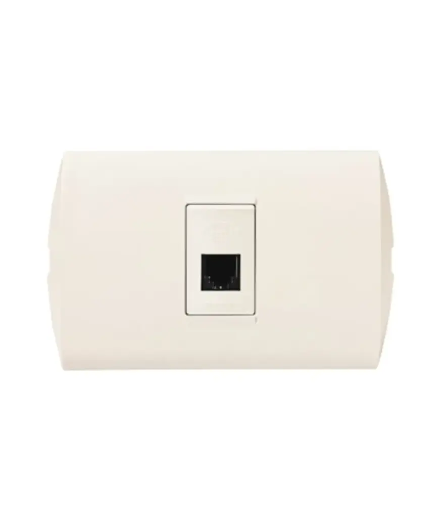 Tomacorriente p/telefono Ticino 1serv AE2082EM p/empotar