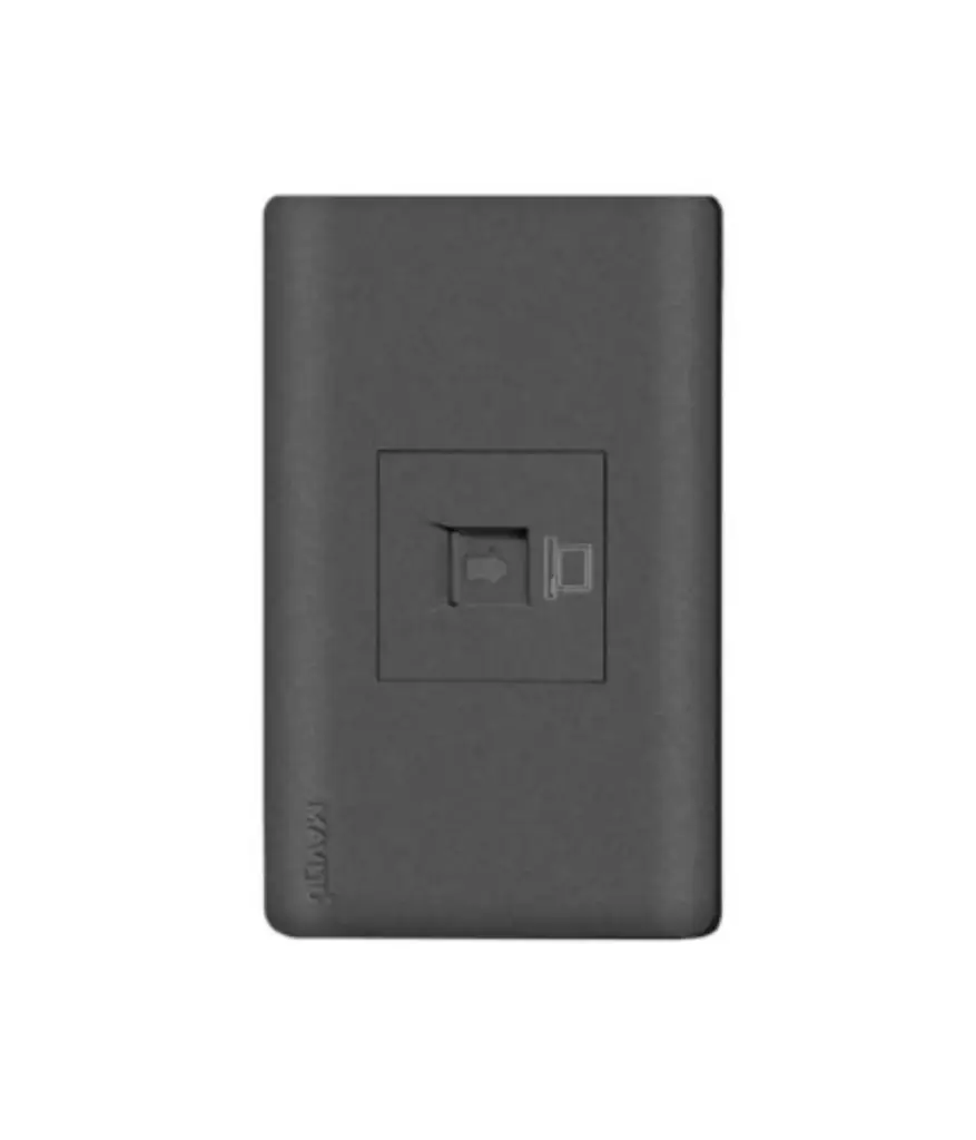 Toma p/Datos RJ45 (1serv) p/empotrar Negro MAVIJU CAT5-E
