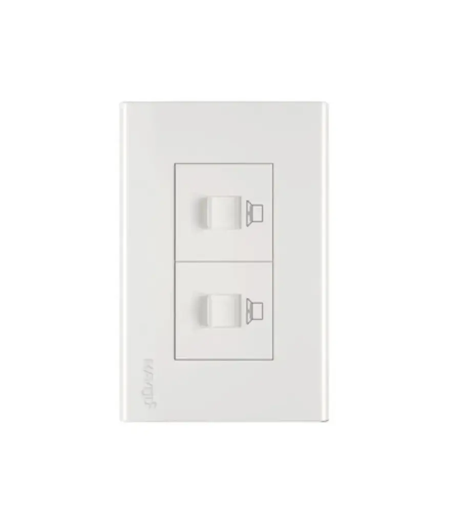 Toma p/Datos RJ45 + Telefono RJ14 p/empotrar Blanco MAVIJU CAT6