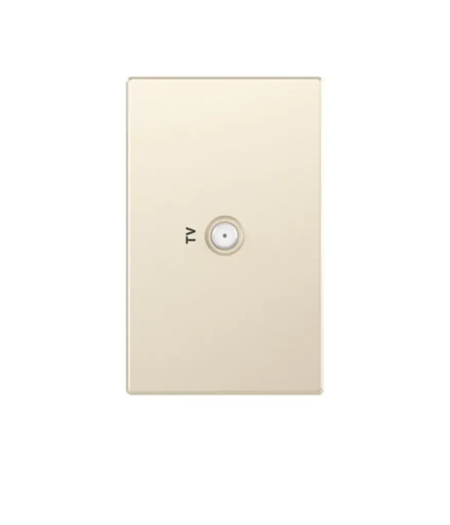 Toma p/TV coaxial (1serv) p/empotrar Champagne Optimus MAVIJU