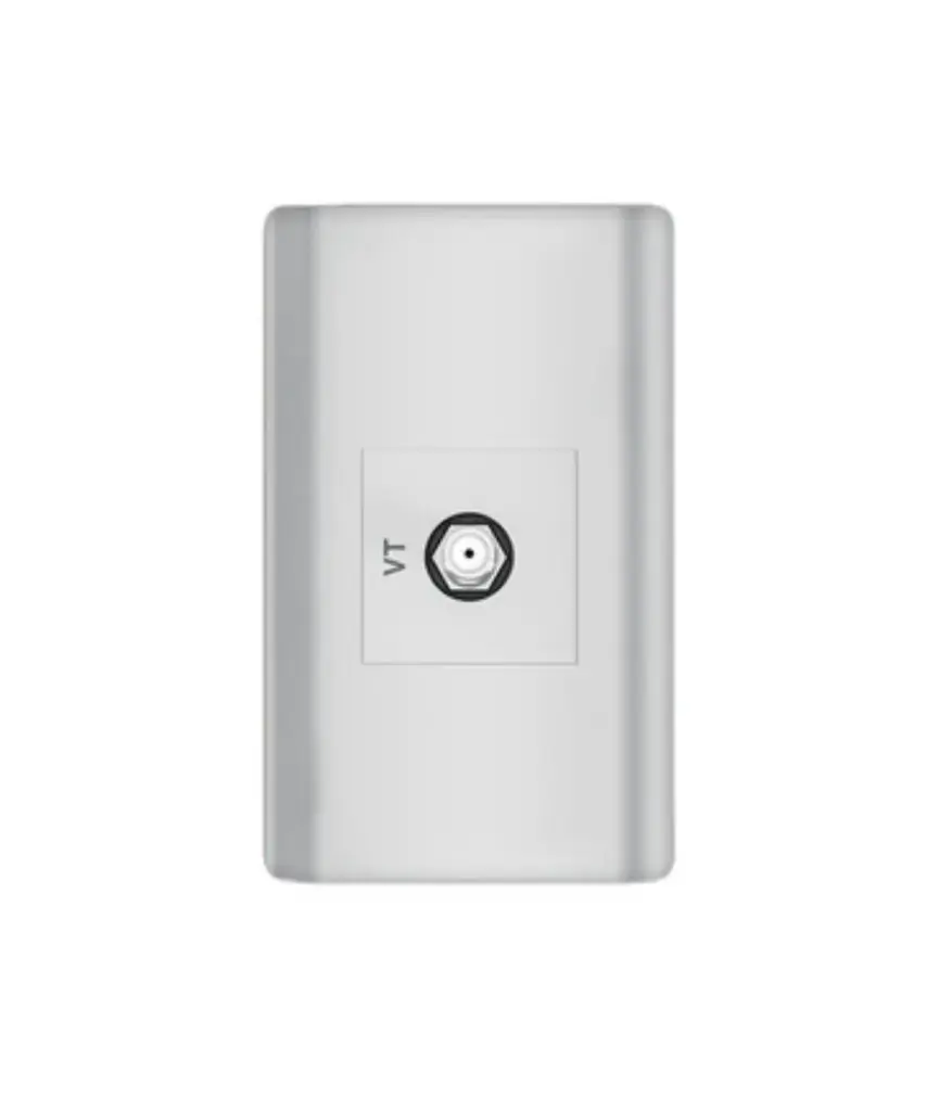 Toma p/TV coaxial (1serv) p/empotrar Plateado MAVIJU