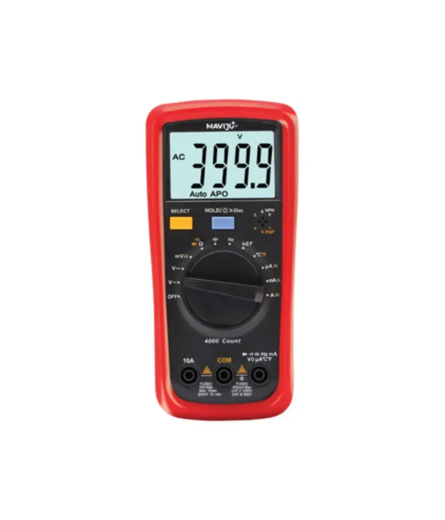 Amperimetro digital MULTIMETER 1000V 10A MAVIJU HE050010