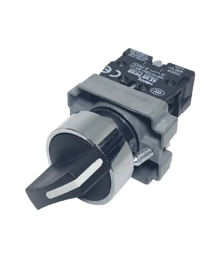 Selector 2 posiciones 22MM 1NA METALICO CSC NEGRO (LKOS-BJ21)