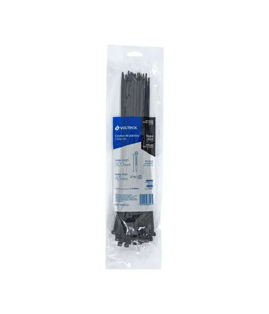 Amarras plasticas 4.5 x 300mm CONSUM/VOLTECH
