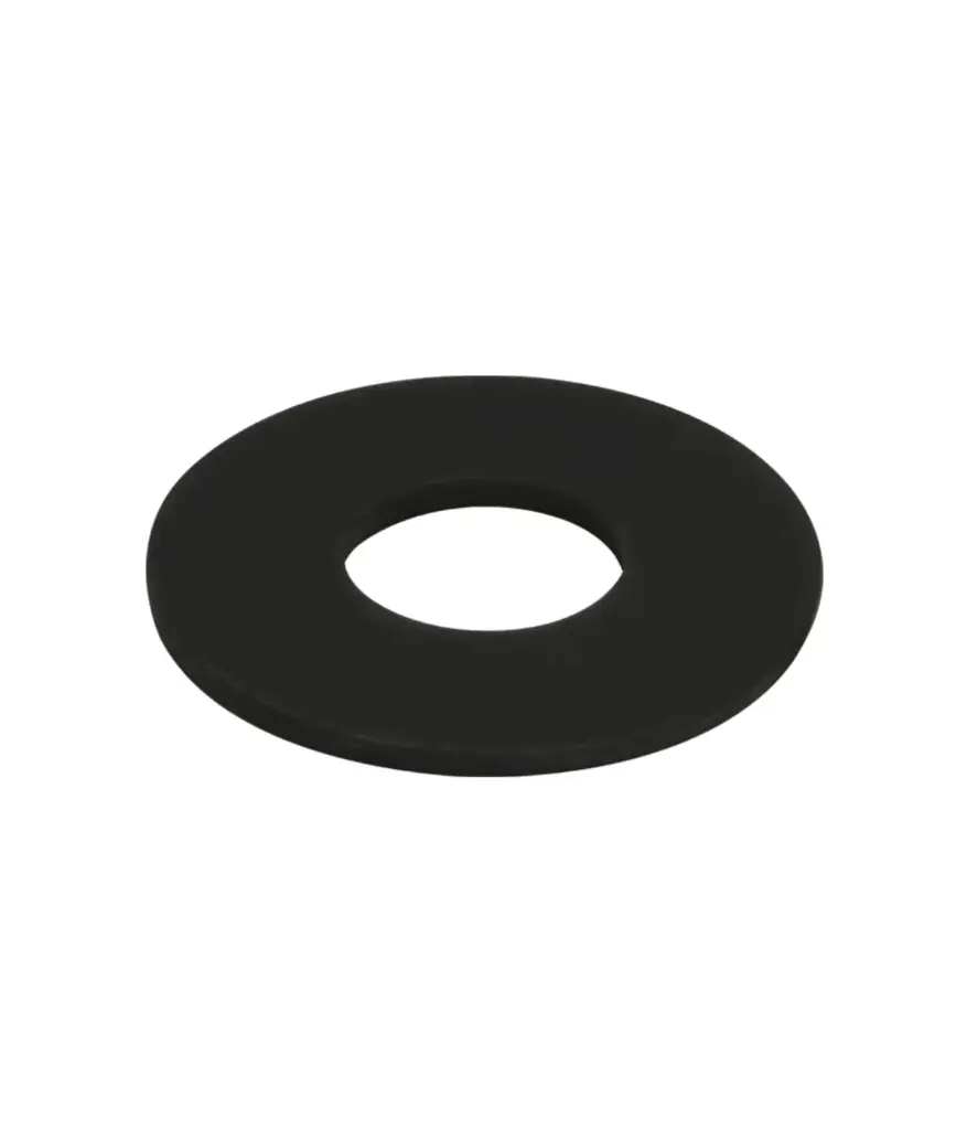 Anillo acero negro 1/2 plano