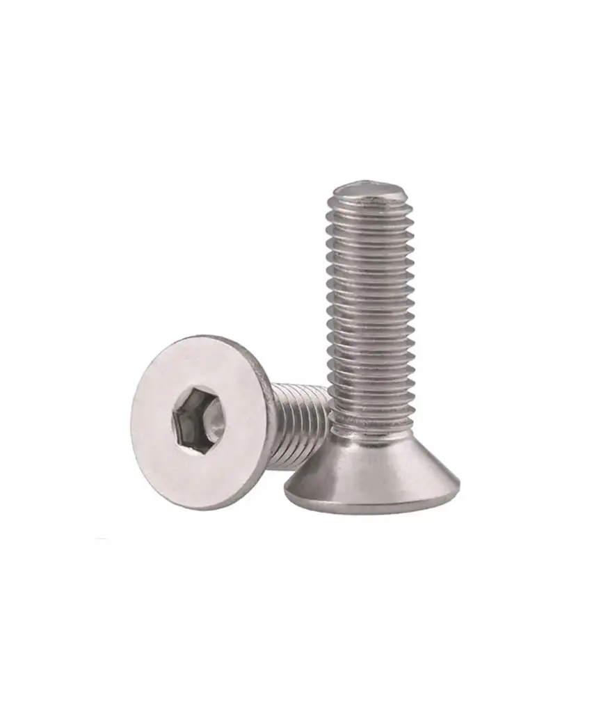 Perno acero inoxidable 5 * 20mm c/cab. plana p/llave exag. allen