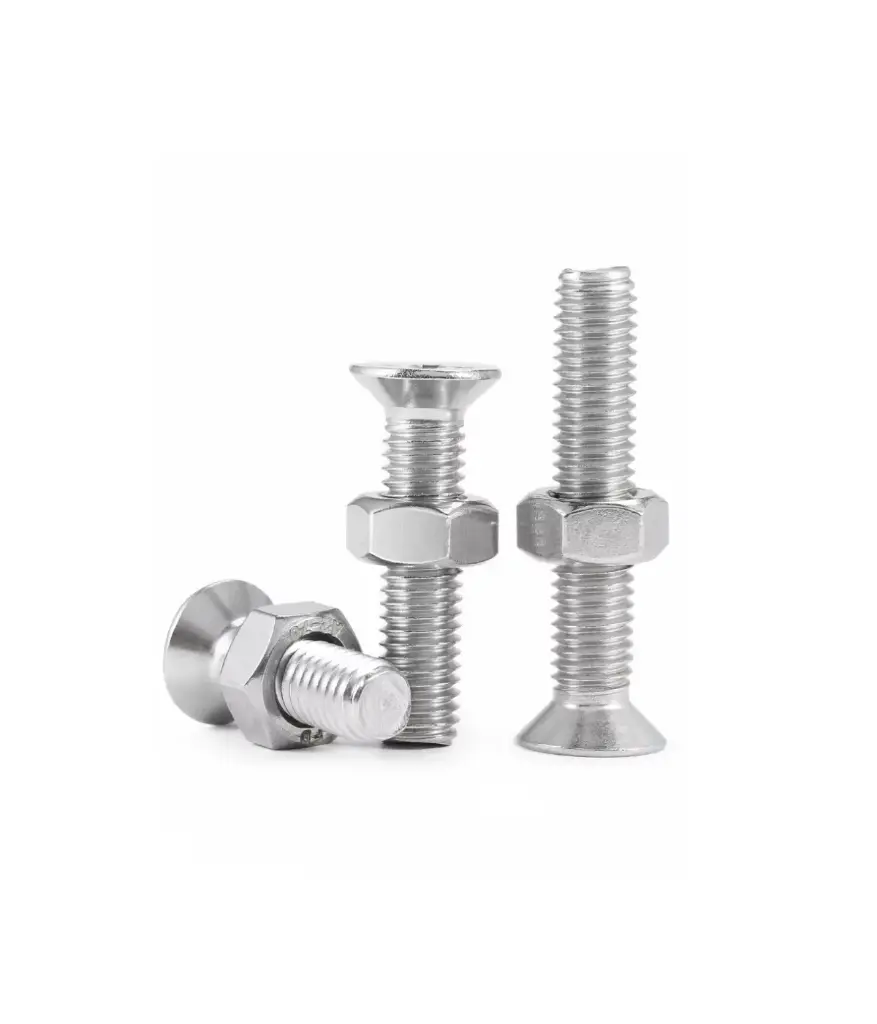 Tornillo c/tuerca cab plana inox 4 x 0.7 x 50mm