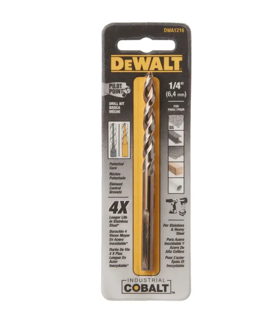Broca COBALTO  1/4" DEWALT DWA1216