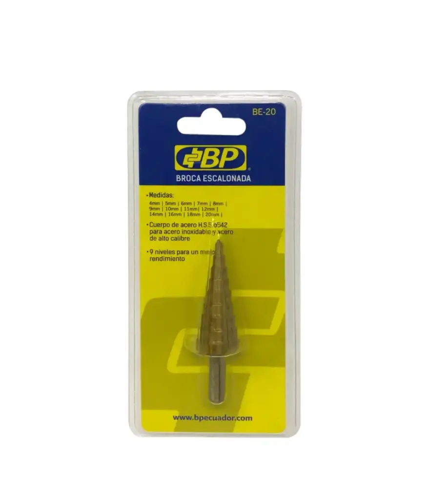 Broca escalonada 9nivel 4mm A 20mm BP (BE4-20)
