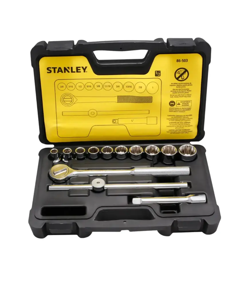 Dados jgo 14pzs c/rachet M1/2 (3/8" - 1") Stanley 86-503